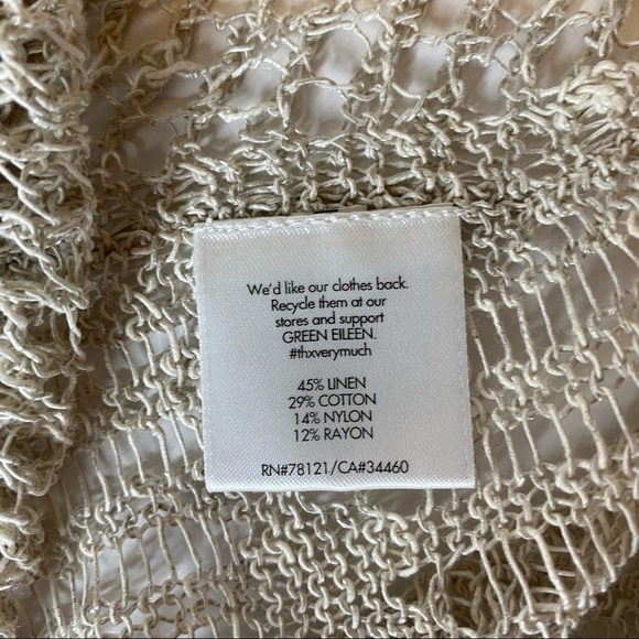 Eileen Fisher Open Weave Crochet Sweater. Size S - Picture 6 of 7